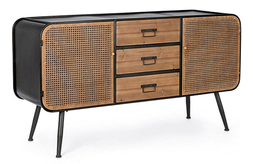 Bizzotto Credenza con 3 cassetti e 2 ante Elton Naturale