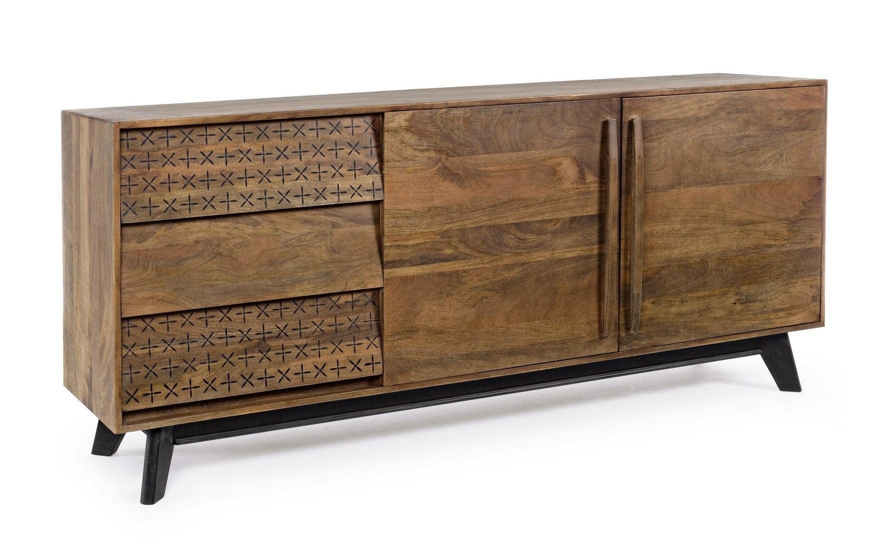 Bizzotto Credenza con 3 cassetti e 2 ante Emira Naturale