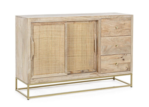 Bizzotto Credenza con 3 cassetti e 2 ante Exor Naturale