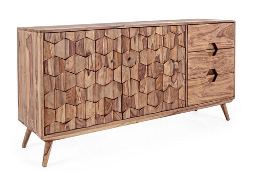 Bizzotto Credenza con 3 cassetti e 2 ante Kant Naturale