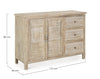 Bizzotto Credenza con 3 cassetti e 2 ante Mayra Naturale