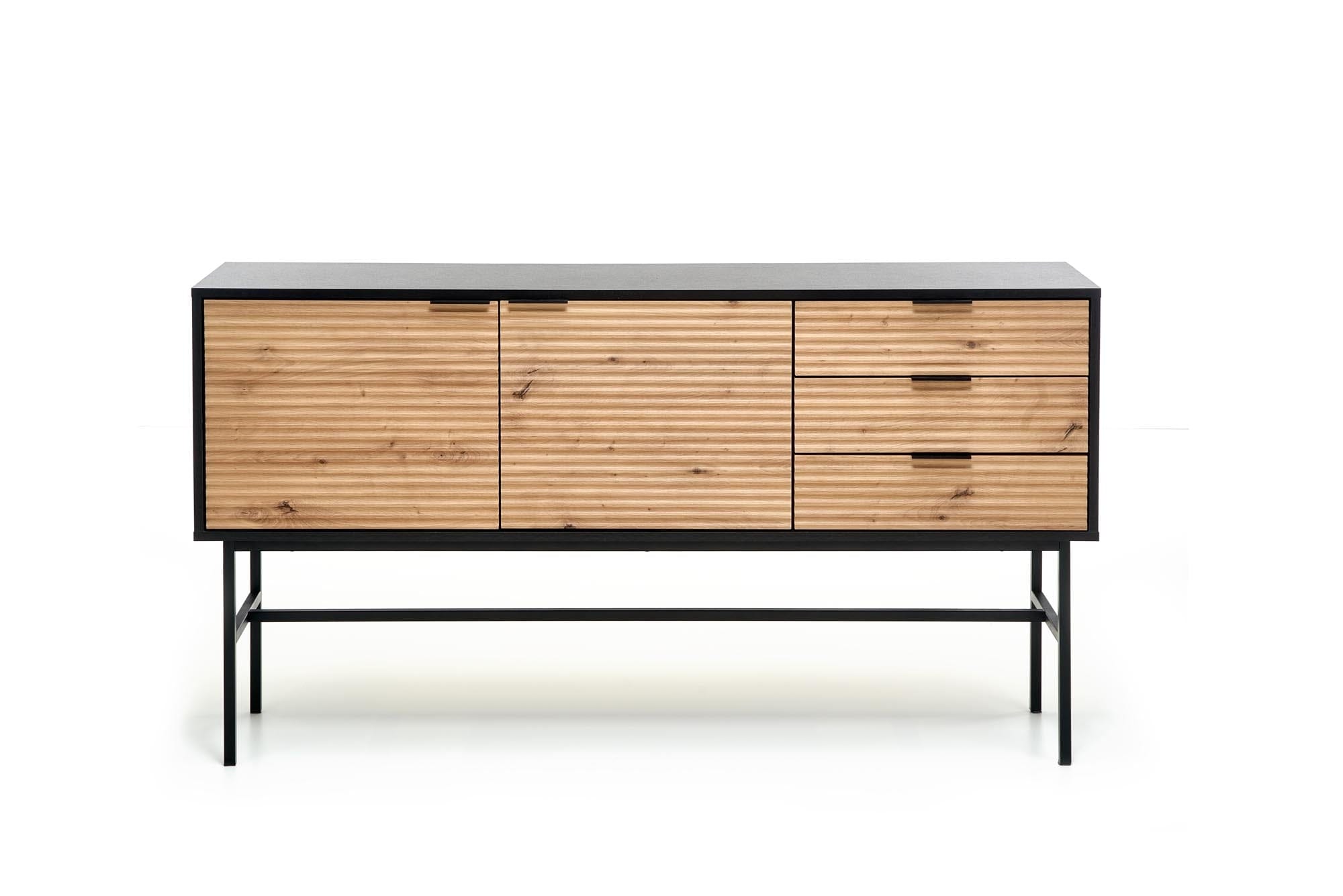 Halmar Credenza con 3 cassetti e 2 ante Moreno KM-1 Quercia