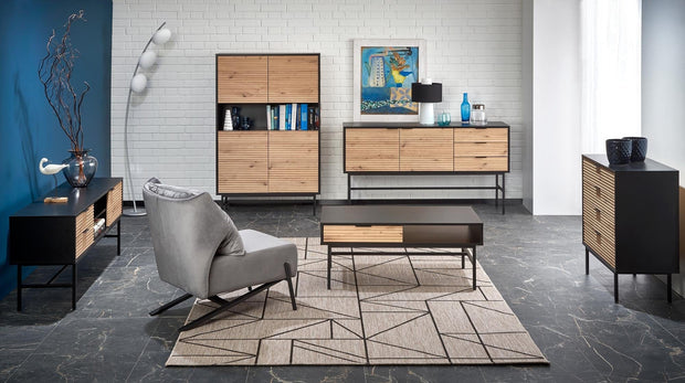 Halmar Credenza con 3 cassetti e 2 ante Moreno KM-1 Quercia