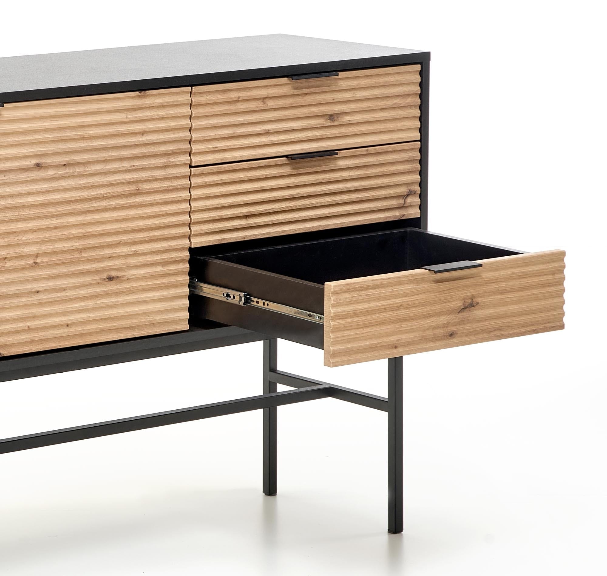 Halmar Credenza con 3 cassetti e 2 ante Moreno KM-1 Quercia