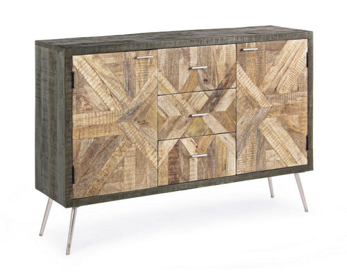 Bizzotto Credenza con 3 cassetti e 2 ante Norwood Naturale