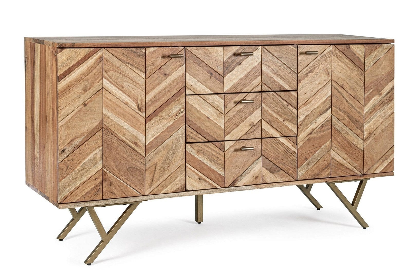 Bizzotto Credenza con 3 cassetti e 2 ante Raida Naturale