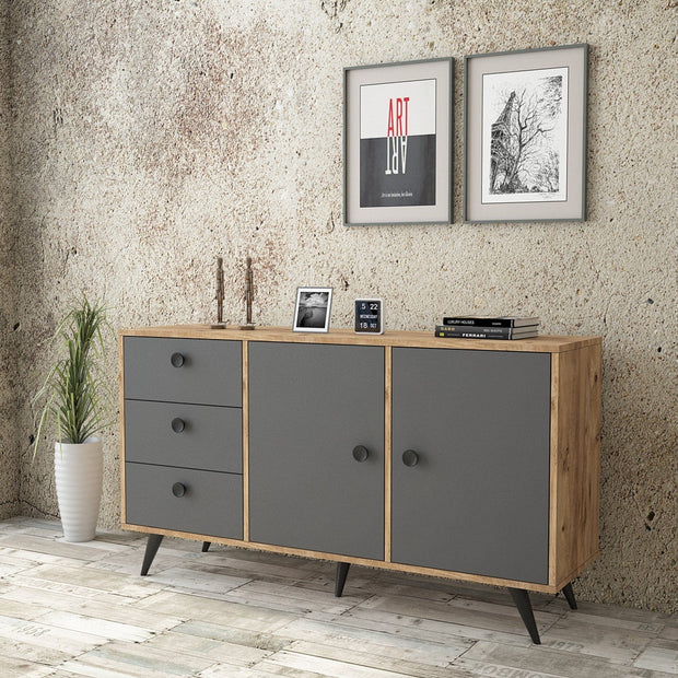 Asir Credenza con 3 cassetti e 2 ante Vilamo VL9-211 Antracite