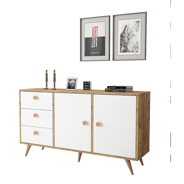 Asir Credenza con 3 cassetti e 2 ante Vilamo VL9-211 Bianco