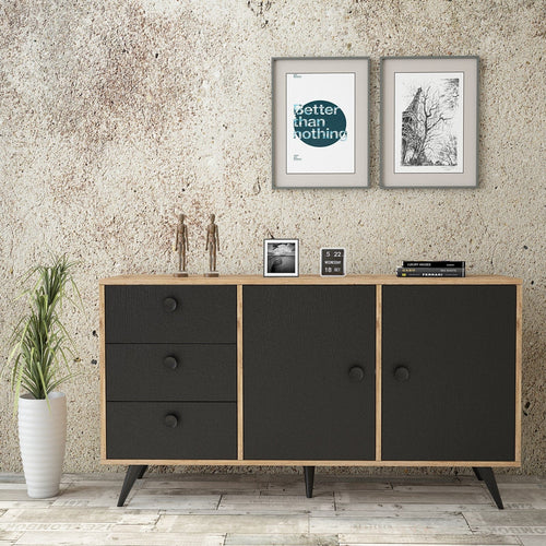 Asir Credenza con 3 cassetti e 2 ante Vilamo VL9-232 Naturale