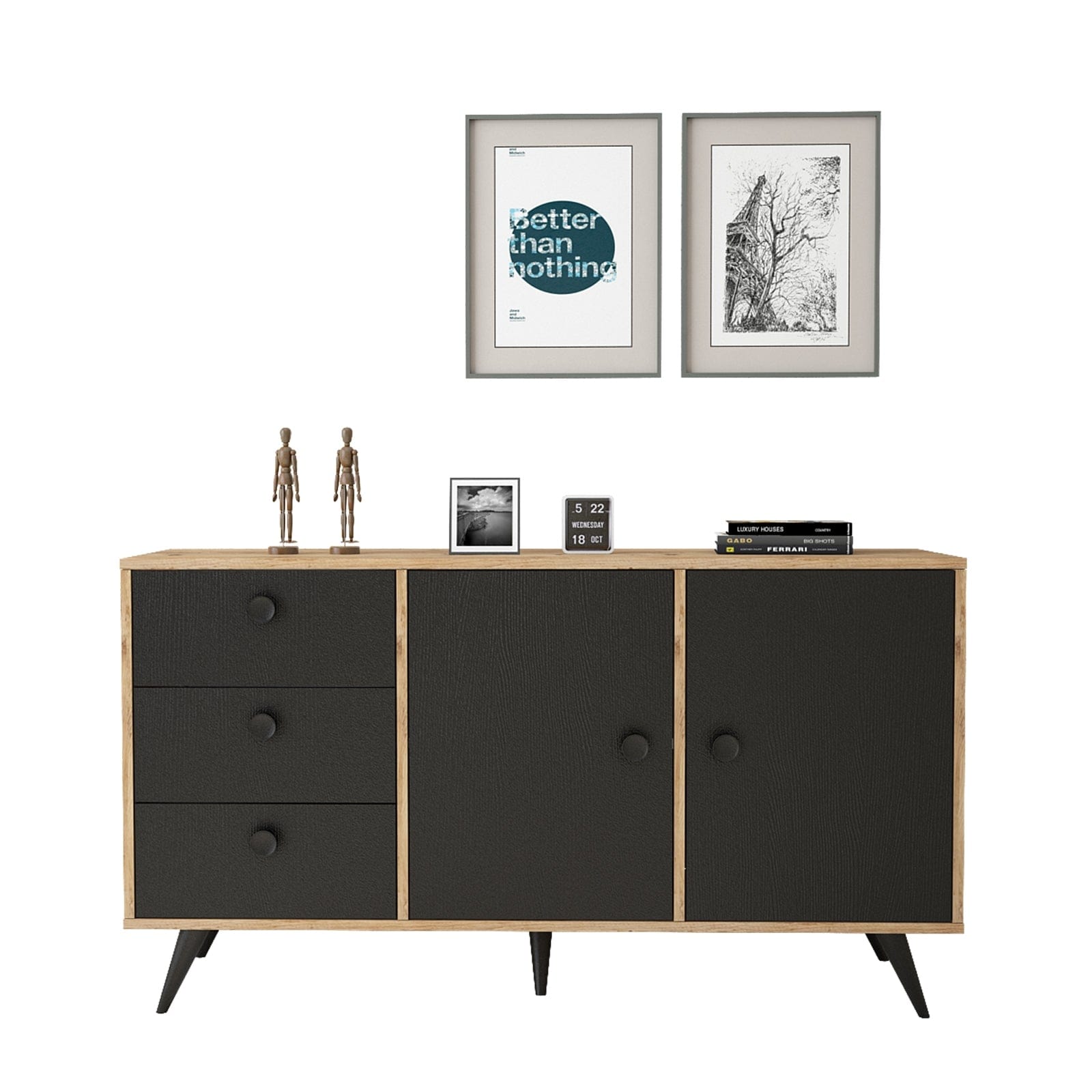 Asir Credenza con 3 cassetti e 2 ante Vilamo VL9-232 Naturale