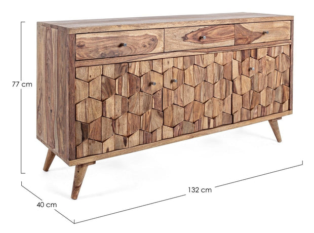 Bizzotto Credenza con 3 cassetti e 3 ante Kant Naturale