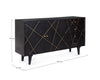 Bizzotto Credenza con 4 cassetti e 2 ante Lineas Nero