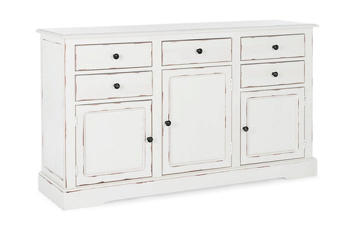 Bizzotto Credenza con 5 cassetti e 3 ante Jefferson Bianco