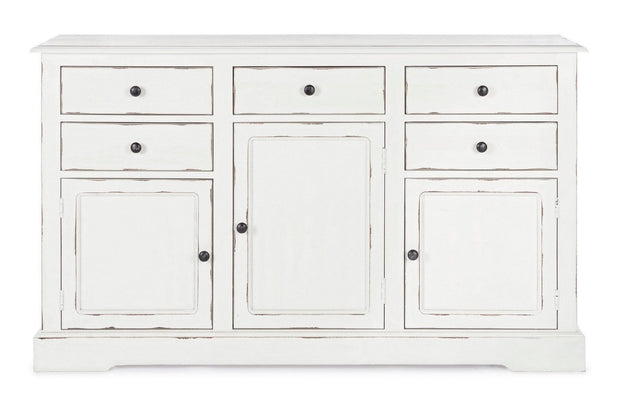 Bizzotto Credenza con 5 cassetti e 3 ante Jefferson Bianco