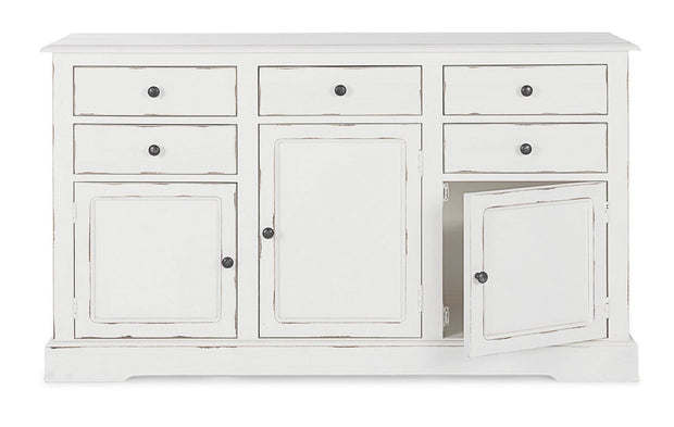 Bizzotto Credenza con 5 cassetti e 3 ante Jefferson Bianco