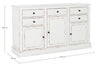 Bizzotto Credenza con 5 cassetti e 3 ante Jefferson Bianco