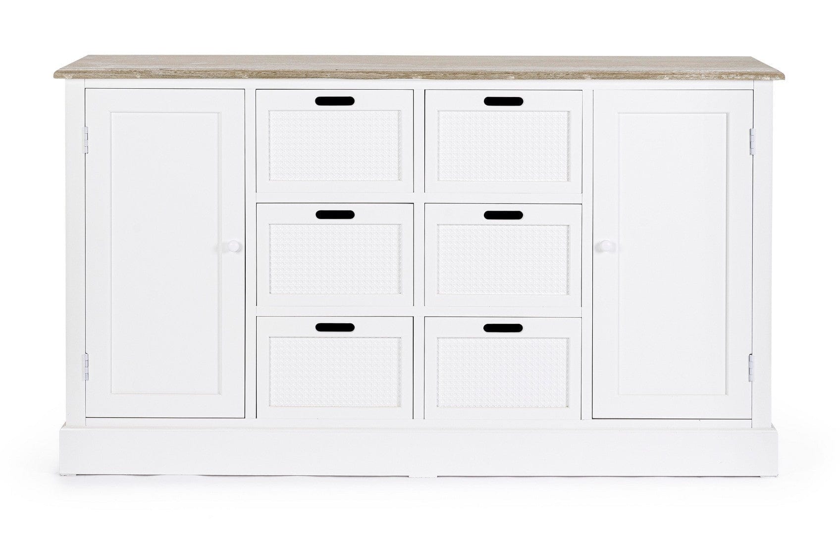 Bizzotto Credenza con 6 cassetti e 2 ante Dorotea Bianco