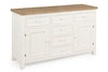 Bizzotto Credenza con 6 cassetti e 2 ante Elvia Bianco