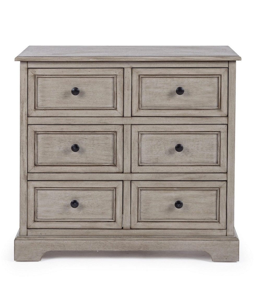 Bizzotto Credenza con 6 cassetti Margaret Grigio