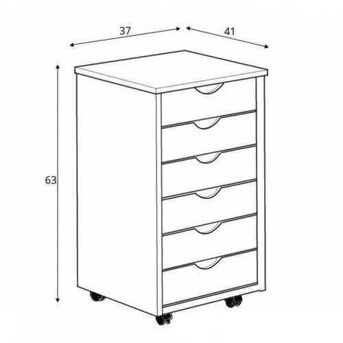 Halmar Dispensa con 6 cassetti Simund 2 Bianco