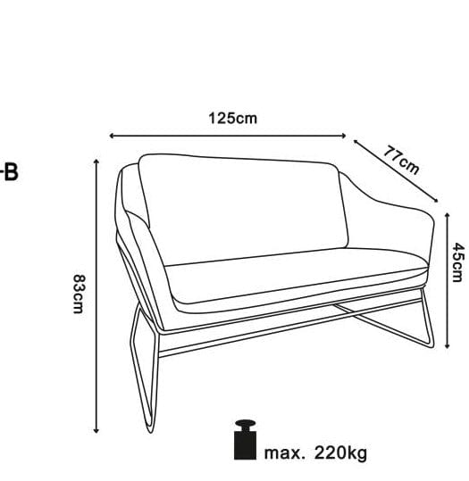 Halmar Divano 2 posti in tessuto Safara 2XL Grigio