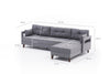 Asir Divano Angolare a destro 3 posti in tessuto Comfort Grigio