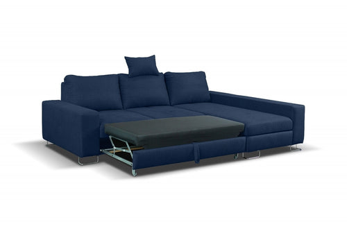 Divano Angolare Letto a destro 4 posti Aster Blu (1)