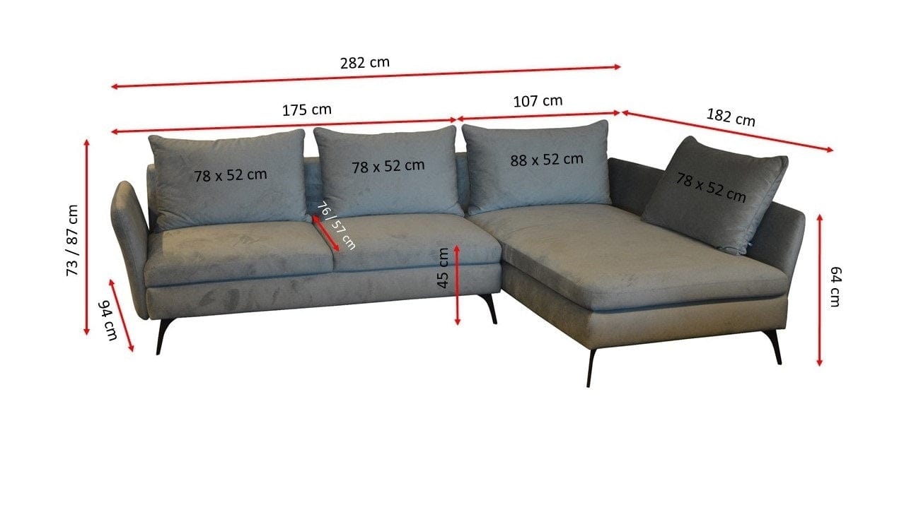 Divano Angolare Letto a destro 4 posti Cabro Blu (4)