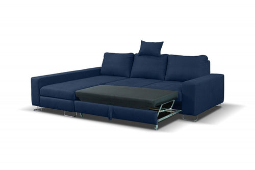 Divano Angolare Letto a sinistro 4 posti Aster Blu (1)