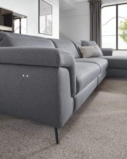 LeComfort Divano angolare relax elettrico a sinistro 4 posti Zenovis Grigio