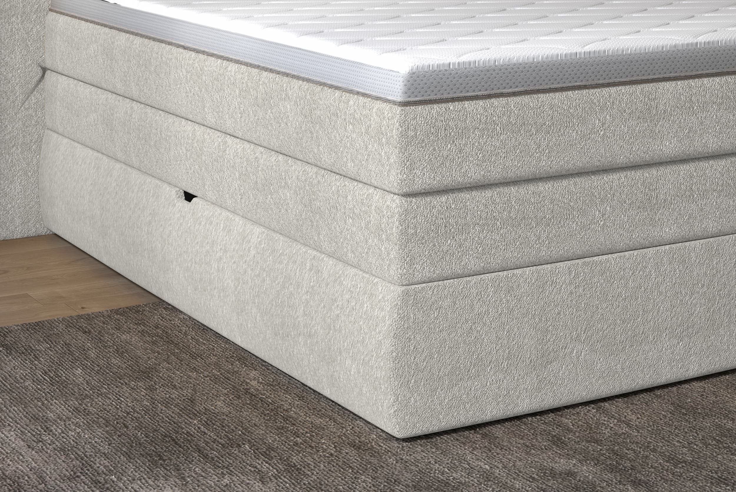 Letto Boxspring con contenitore Lungolo Avorio (4)