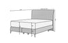 Letto Boxspring in tessuto Blanks Sola / Lukso (11)