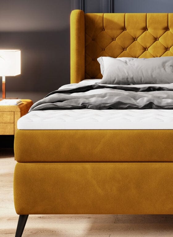 Letto Boxspring Madino Giallo (6)