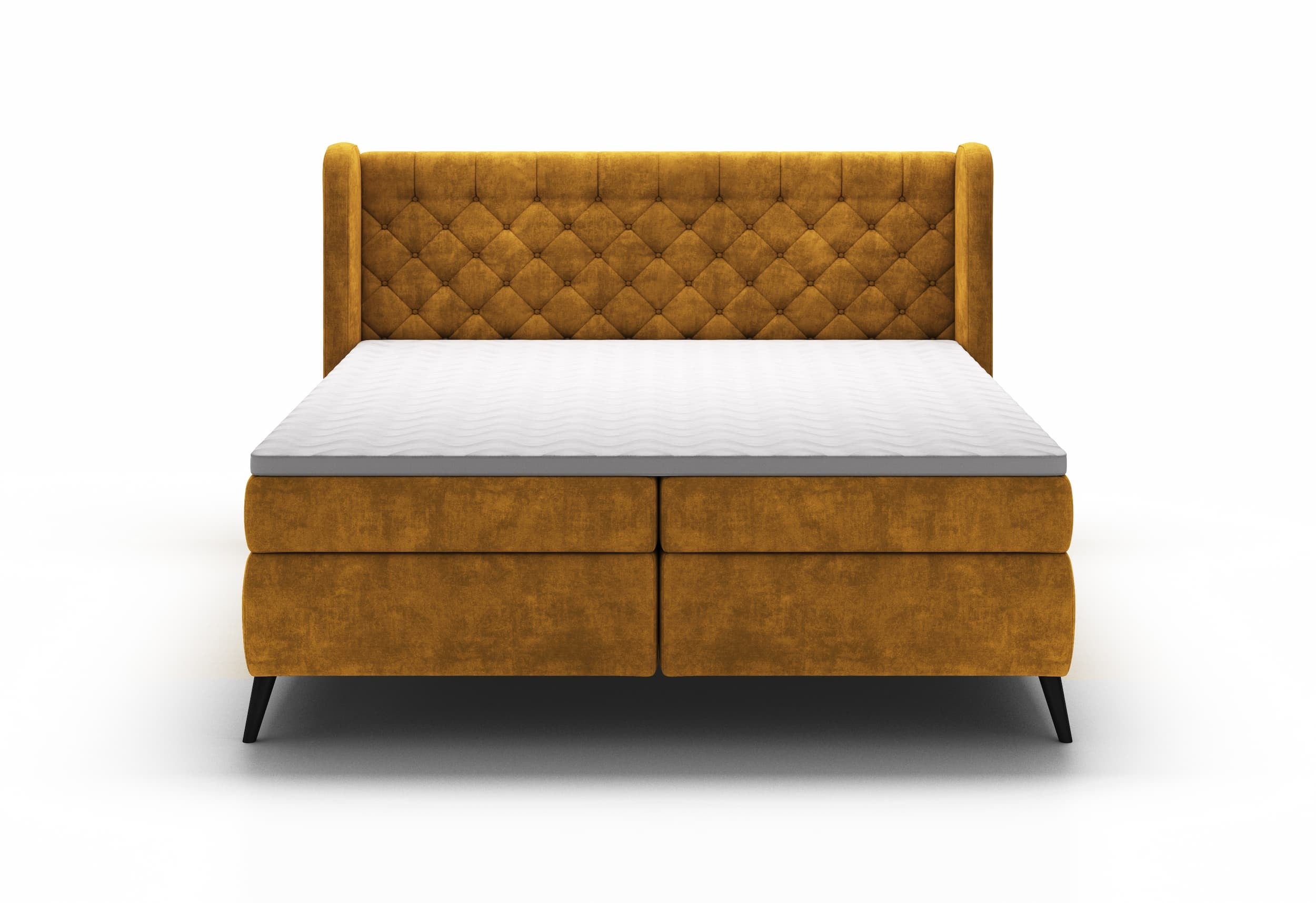 Letto Boxspring Madino Giallo (8)