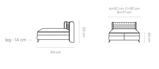 Letto Boxspring Madino Giallo (9)