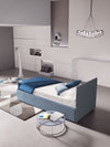 Letto estraibile in tessuto Gelsomis Blu (1)