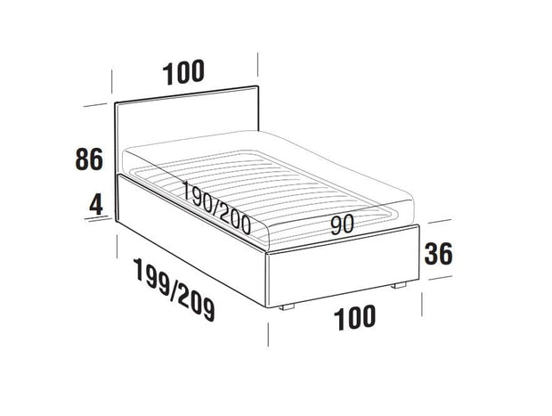 Letto estraibile in tessuto Gelsomis Blu (8)