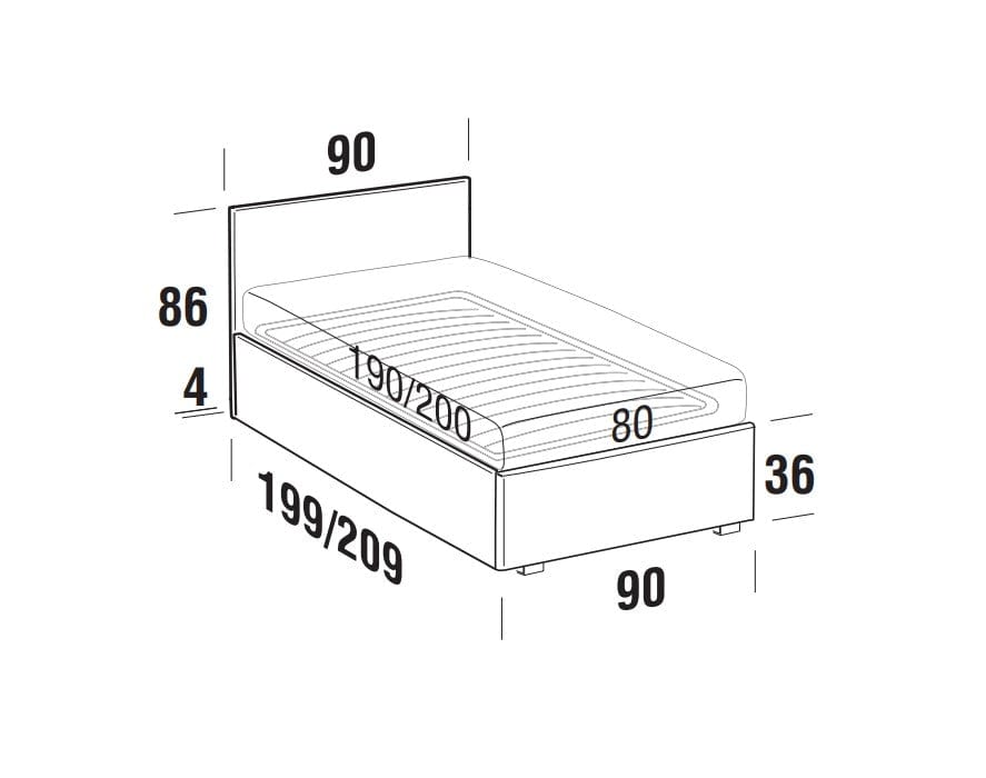 Letto estraibile in tessuto Gelsomis Blu (9)