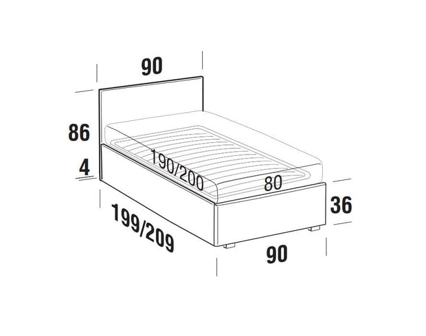 Letto estraibile in tessuto Gelsomis Blu (9)