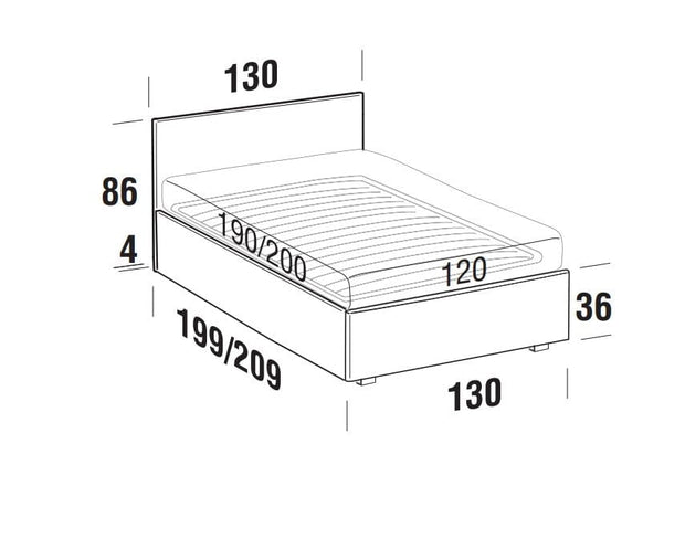 Letto estraibile in tessuto Gelsomis Blu (10)