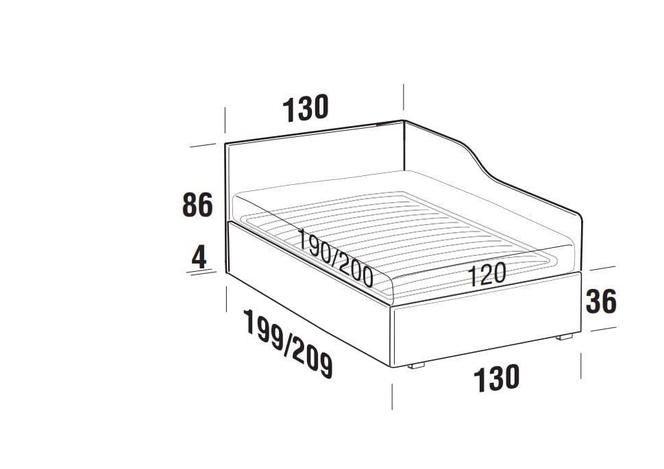 Letto estraibile in tessuto Solanis S Rosso (4)