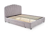 Letto imbottito con 1 cassetto Gabrielanis Grigio (7)