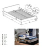 Letto imbottito con 1 cassetto Gabrielanis Grigio (12)