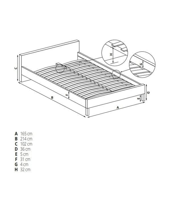 Letto imbottito con 1 cassetto Velaryon Grigio (2)