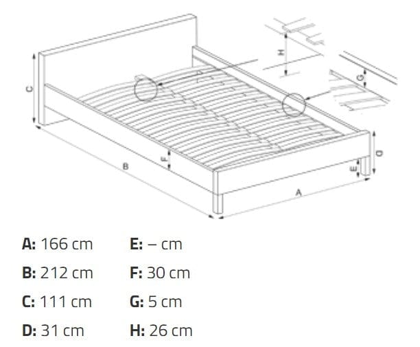 Halmar Letto imbottito con 4 cassetti Gorazi Grigio