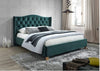 Letto in velluto Asante Verde