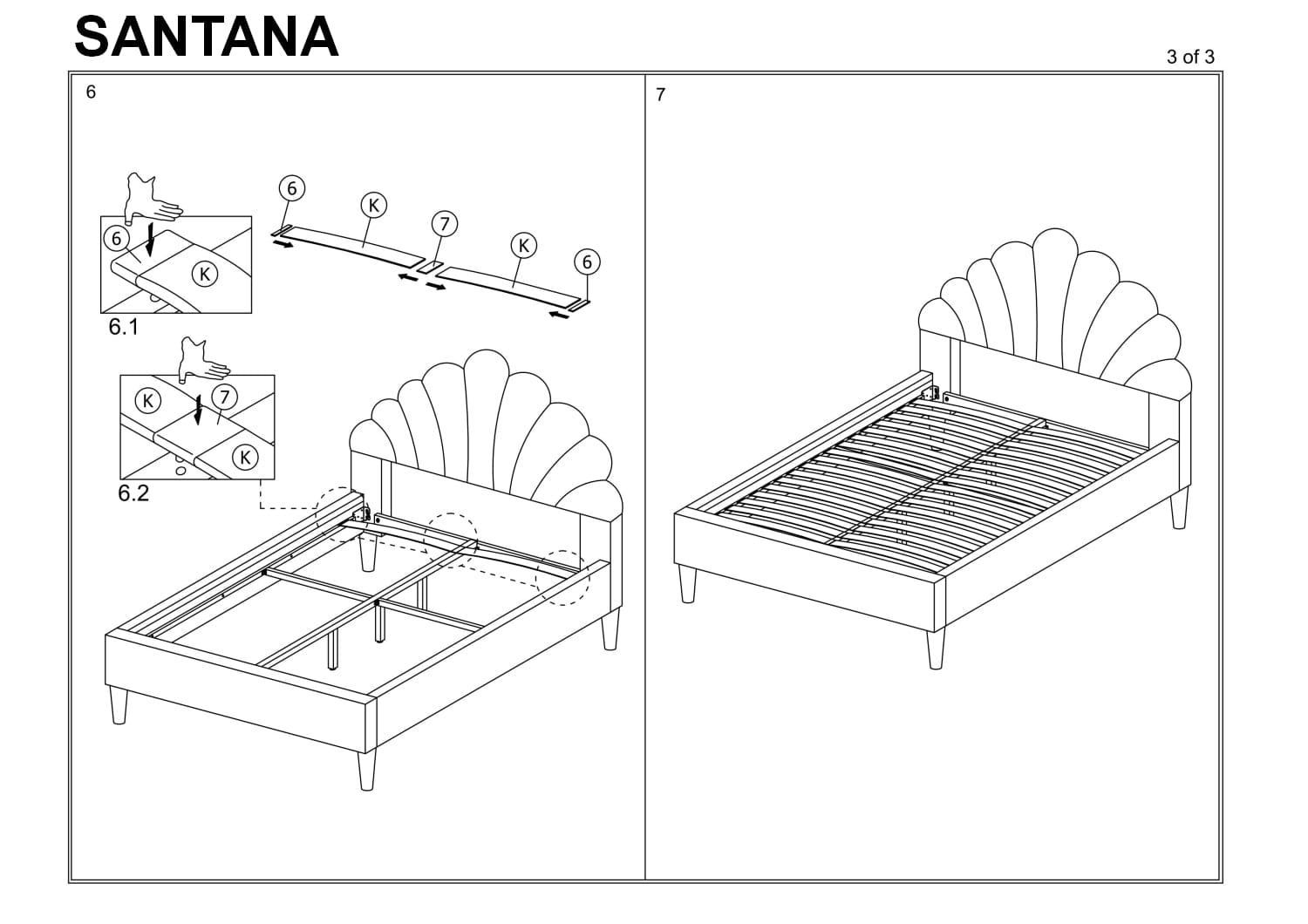 Letto in velluto Sanders Grigio (2)