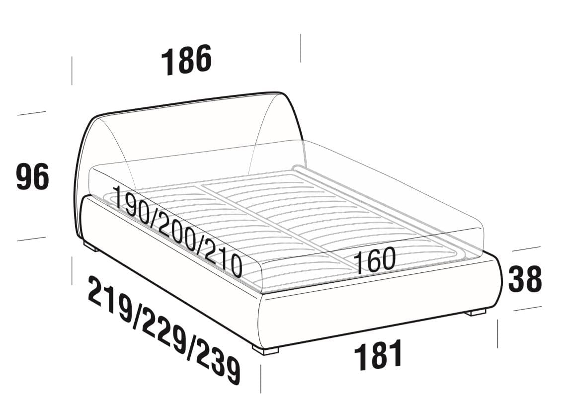 Letto matrimoniale con contenitore Belmondis Grigio (9)