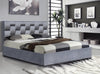 Letto matrimoniale con contenitore in tessuto Annabellis Grigio & HLMP-PAT-RAB-LADA-ANNABEL-GREY