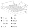 Letto matrimoniale con contenitore in tessuto Pavlina Grigio (2)